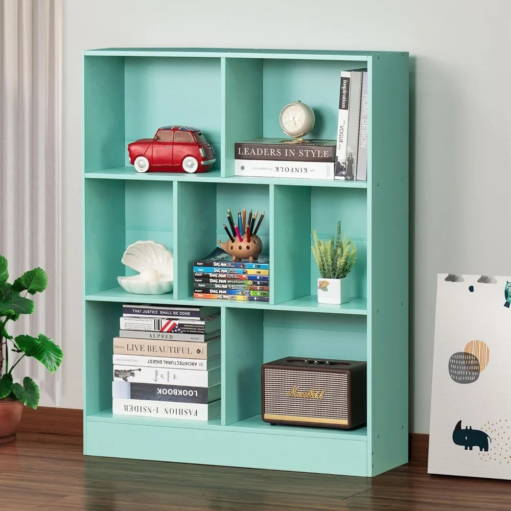 7 Cube Bookshelf with Base,3 Tier Modern Mint-Green Kids Bookcase,Standing Wide Bookshelves Storage Organizer Toy Shelf
7 Cube Bookshelf with Base,3 Tier Modern Mint-Green Kids Bookcase,Standing Wide Bookshelves Storage Organizer Toy Shelf