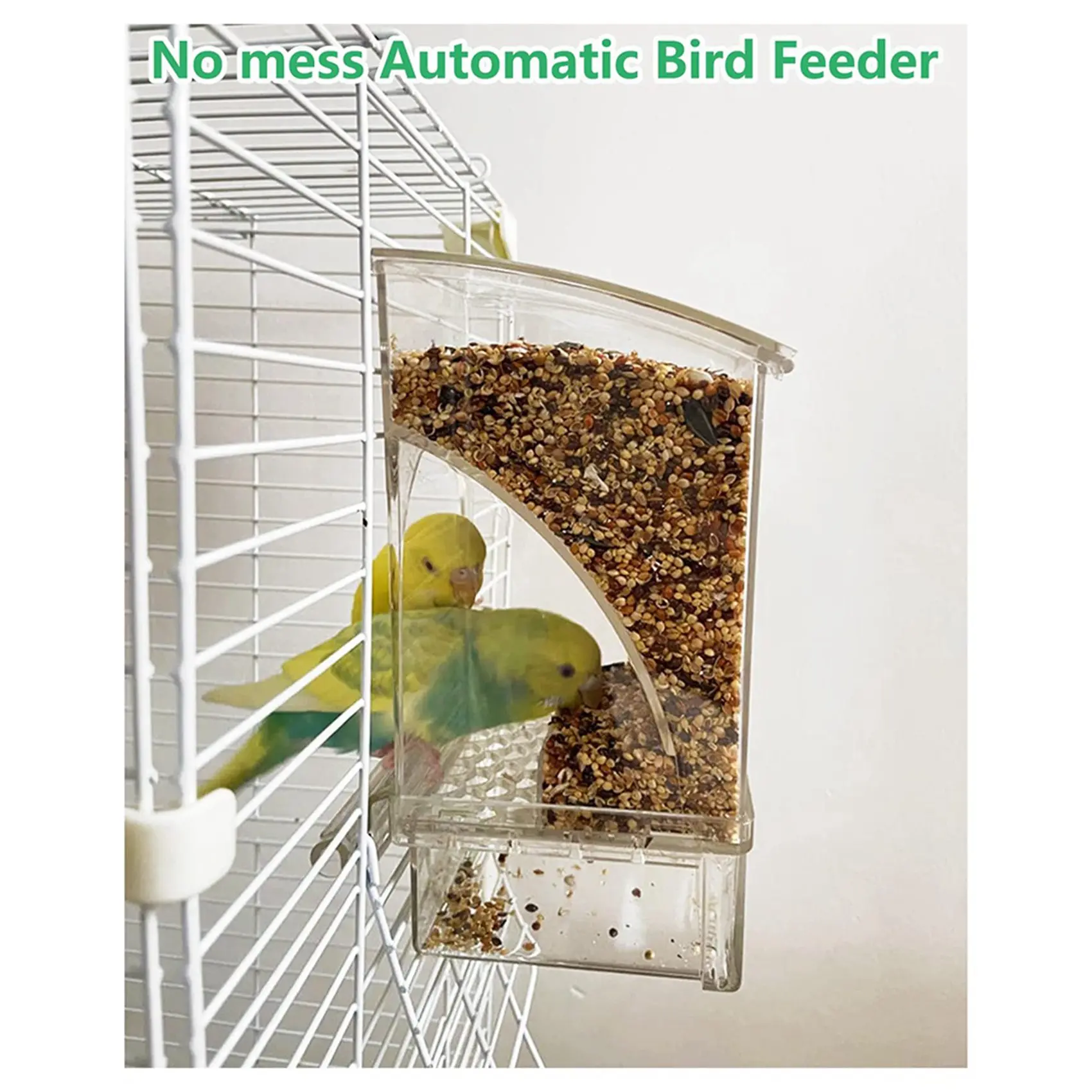 【ALLOWANCE】2X No Mess Bird Feeder Automatic Transparent Parrot Food Container Cage Accessories For Parakeet Budgies Canary
【ALLOWANCE】2X No Mess Bird Feeder Automatic Transparent Parrot Food Container Cage Accessories For Parakeet Budgies Canary