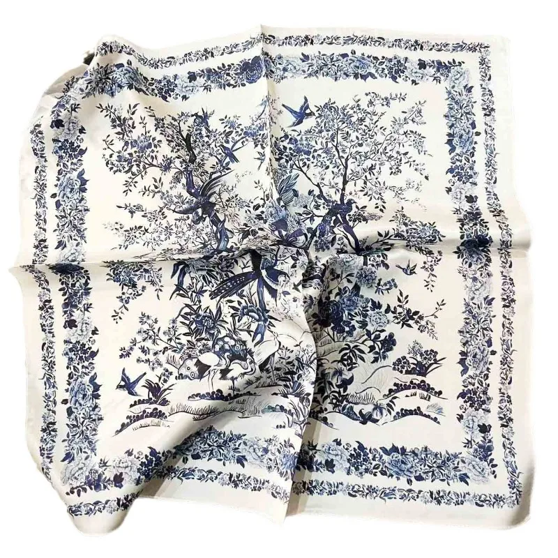 100% Mulberry Silk Vintage Garden Magpie Peony Satin Square Scarf Ladies Neckerchief Headband Bag Decor All Match Accessory
100% Mulberry Silk Vintage Garden Magpie Peony Satin Square Scarf Ladies Neckerchief Headband Bag Decor All Match Accessory