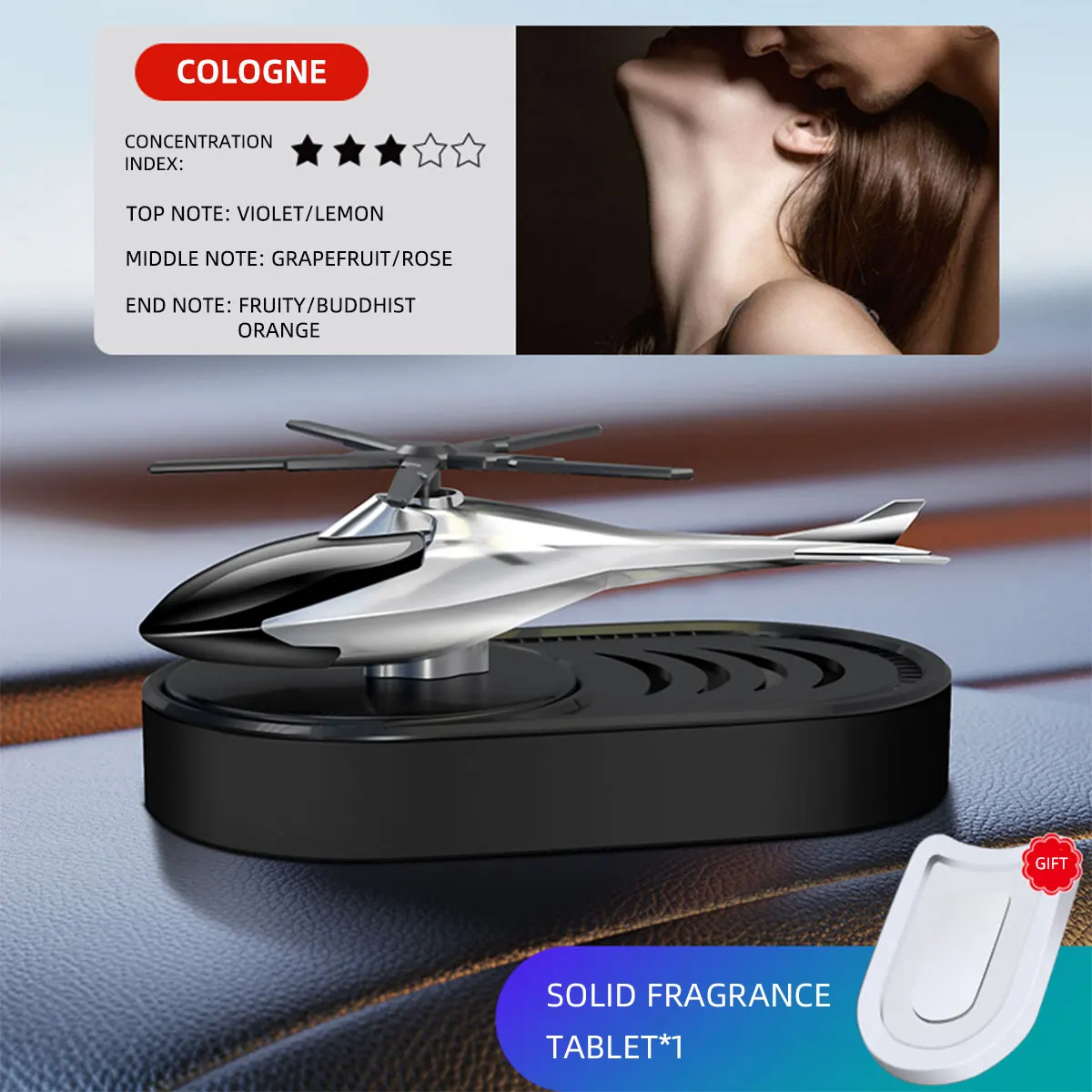 Car Solar Powered Rotating Helicopter Interior Decoration Fragrance Diffuser Cologne Ocean Blue Wind Chime Deodorant
Car Solar Powered Rotating Helicopter Interior Decoration Fragrance Diffuser Cologne Ocean Blue Wind Chime Deodorant