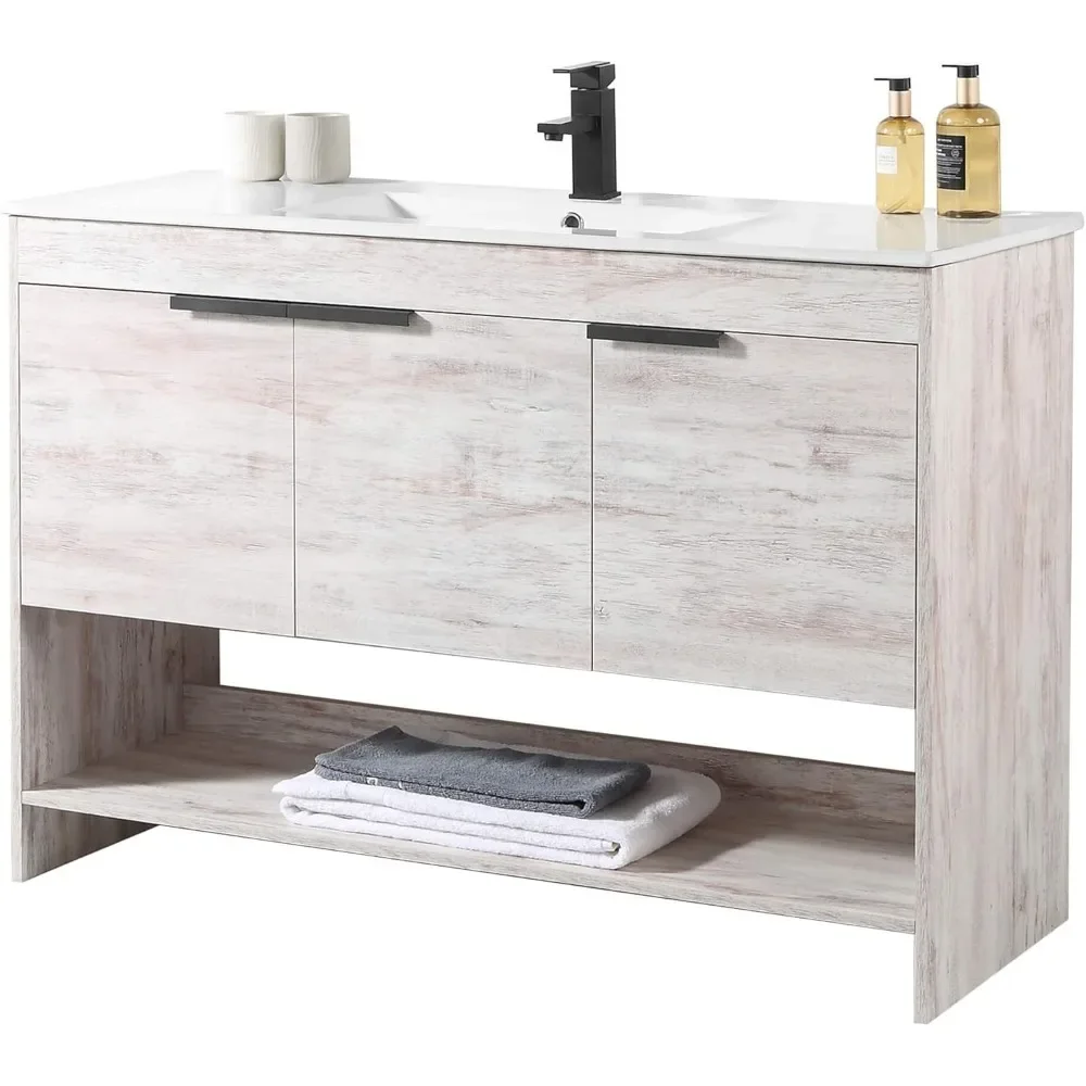 Bathroom vanity with integrated ceramic sink, bathroom vanity with sink and modern pear design with top d
Bathroom vanity with integrated ceramic sink, bathroom vanity with sink and modern pear design with top d