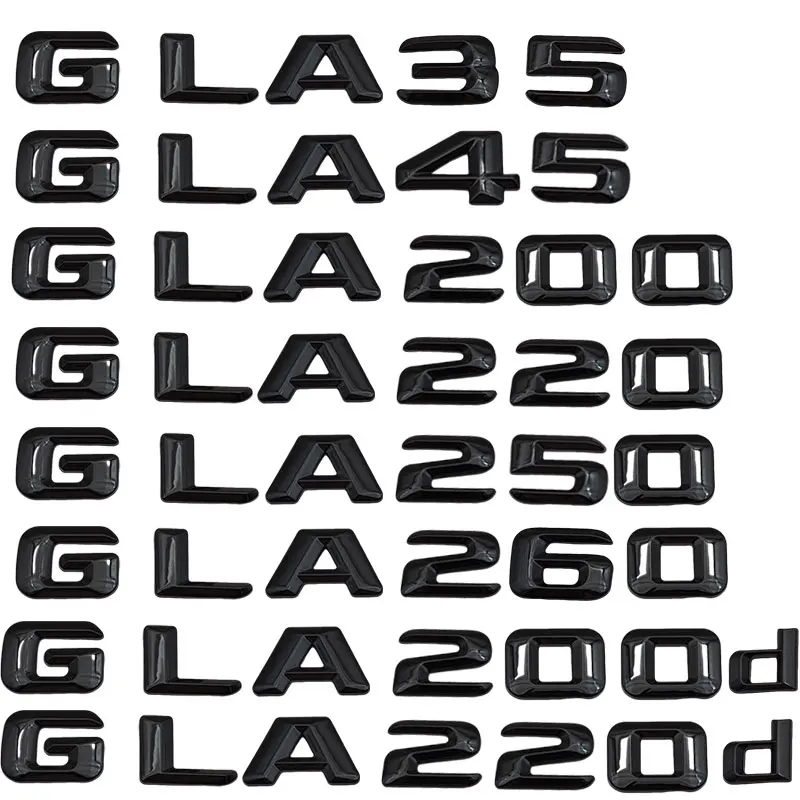 3D ABS Car Rear Trunk Letters Sticker For GLA35 GLA45 GLA 200 220 250 260 4MATIC Emblem Logo Badge Accessories
3D ABS Car Rear Trunk Letters Sticker For GLA35 GLA45 GLA 200 220 250 260 4MATIC Emblem Logo Badge Accessories