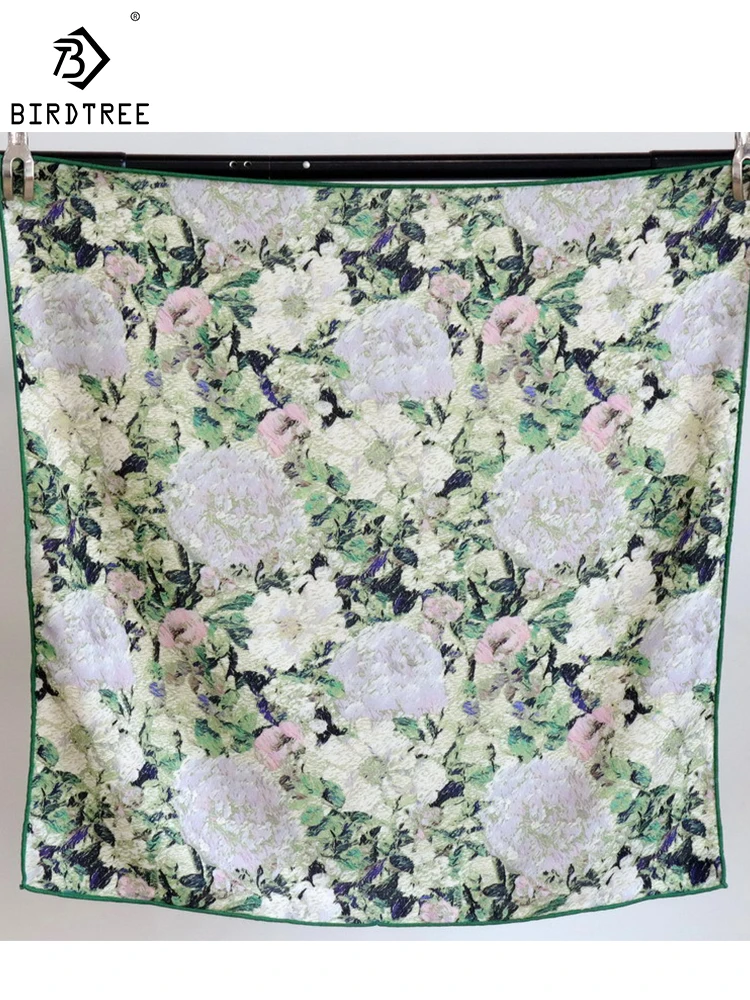 Birdtree 70%Wool 30%Rayon Square Scarf Floral Print Double-sided Hand Crimping Elegant Retro Soft Scarf 2024 Spring A3D930QD
Birdtree 70%Wool 30%Rayon Square Scarf Floral Print Double-sided Hand Crimping Elegant Retro Soft Scarf 2024 Spring A3D930QD