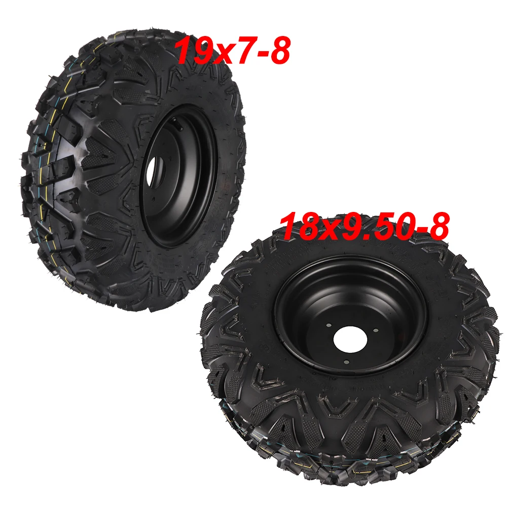 19x7-8 Front Tire 18X9.50-8 Rear Tyre 8-inch Tubeless Tires for 110-150cc ATV UTV Go Kart Off-road Golf Cart Four-wheel Bike
19x7-8 Front Tire 18X9.50-8 Rear Tyre 8-inch Tubeless Tires for 110-150cc ATV UTV Go Kart Off-road Golf Cart Four-wheel Bike