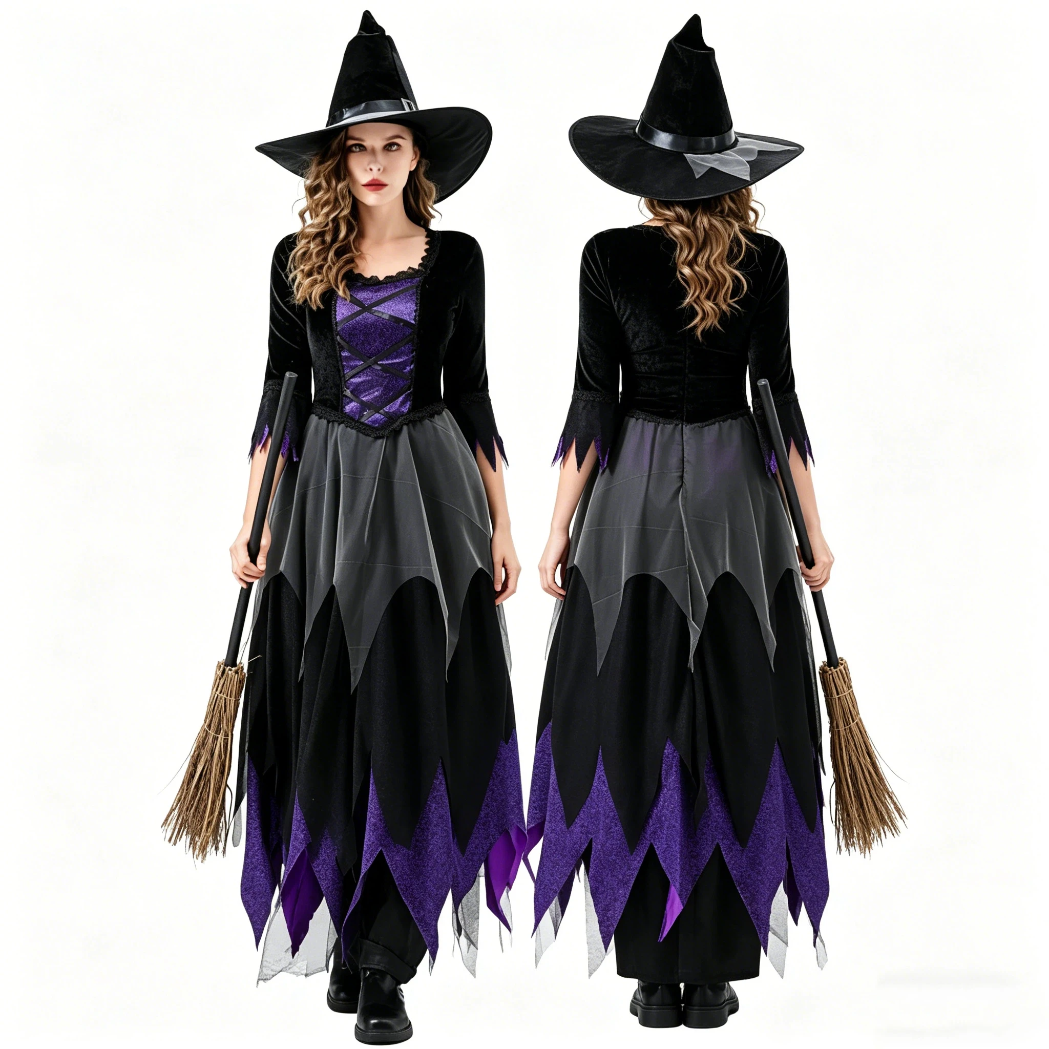 Halloween Medieval Vintage Court Witch Rave Party Horror Evil Demon Vampire Fantasia Cosplay Witch Dress
Halloween Medieval Vintage Court Witch Rave Party Horror Evil Demon Vampire Fantasia Cosplay Witch Dress