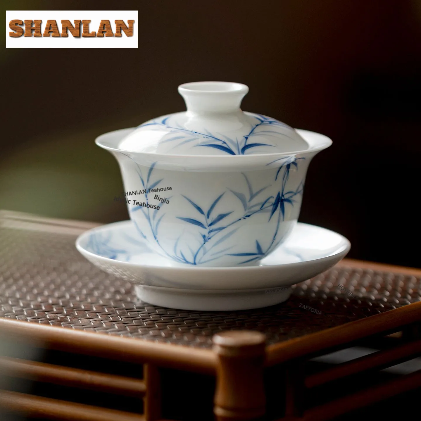 120ml Blue And White Hand-painted Bamboo Gaiwan Handmade Tea Tureen Tea Bowl With Lid Kit Tea Maker Cover Bowl Teaset Ornaments
120ml Blue And White Hand-painted Bamboo Gaiwan Handmade Tea Tureen Tea Bowl With Lid Kit Tea Maker Cover Bowl Teaset Ornaments