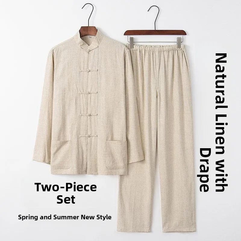 Tagkita Men's Cotton Linen Long Sleeve Shirt Button up Traditional Chinese Clothing Spring Summer Casual Wear Parent-Child
Tagkita Men's Cotton Linen Long Sleeve Shirt Button up Traditional Chinese Clothing Spring Summer Casual Wear Parent-Child