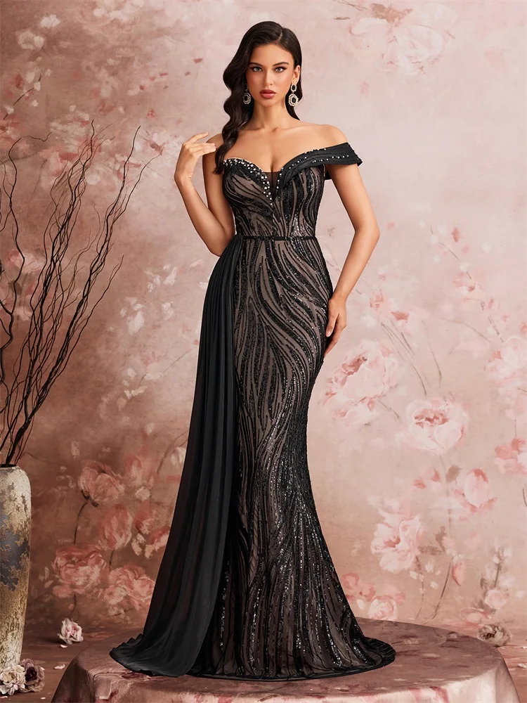 Lucyinlove Elegant Sexy off-the-shoulder Sequins Evening Dresses Women Luxury Mermaid Wedding Party Bridesmaid Gowns Prom
Lucyinlove Elegant Sexy off-the-shoulder Sequins Evening Dresses Women Luxury Mermaid Wedding Party Bridesmaid Gowns Prom