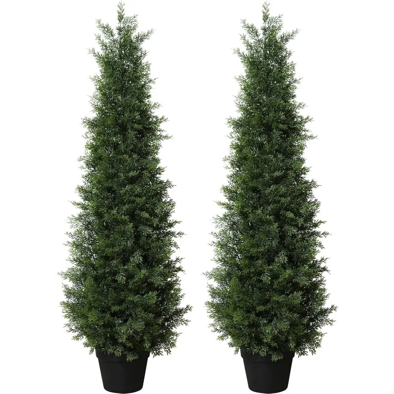 Outdoor Artificial Topiary Cedar Tree 4Ft UV Rated Potted Plants 2Pack Fake Tree for Porch Decor Faux Pine Plant for Perfect
Outdoor Artificial Topiary Cedar Tree 4Ft UV Rated Potted Plants 2Pack Fake Tree for Porch Decor Faux Pine Plant for Perfect