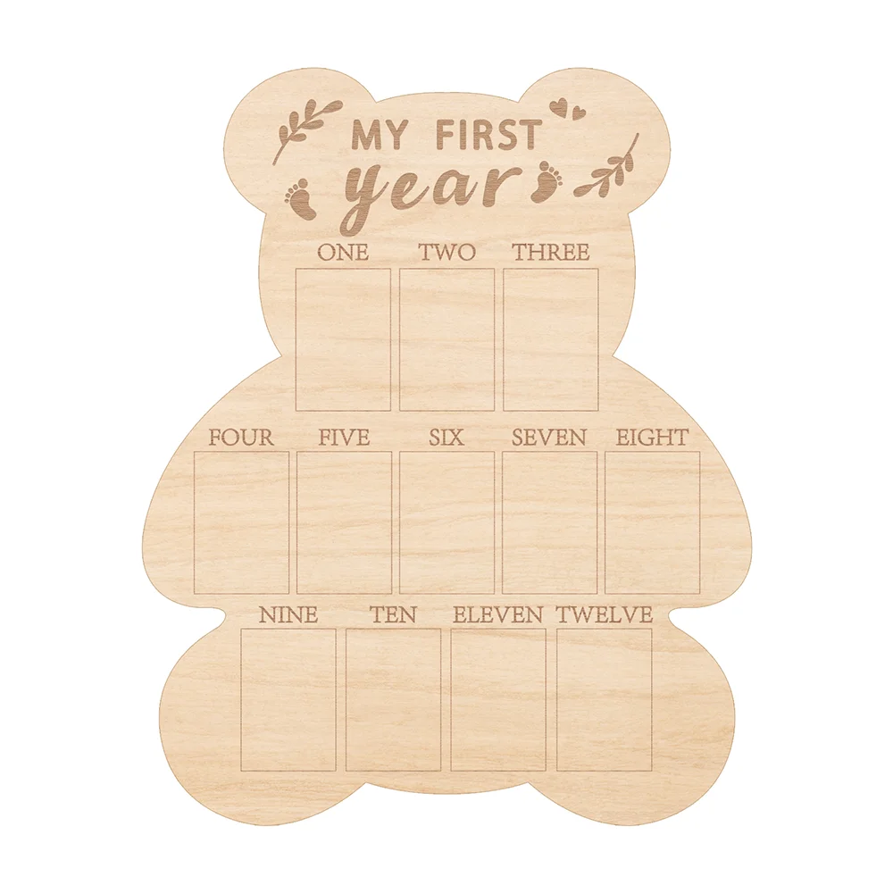 My First Year Photo Display Wood Board, Baby's First Year Picture Frame 12 Months Milestone Board Bear Shape 1st Birthday Photo 
My First Year Photo Display Wood Board, Baby's First Year Picture Frame 12 Months Milestone Board Bear Shape 1st Birthday Photo