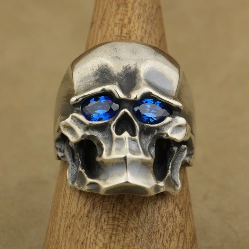 Blue CZ 925 Sterling Silver Skull Ring Biker Punk Jewelry TA44 US Size 7~15 MZ
Blue CZ 925 Sterling Silver Skull Ring Biker Punk Jewelry TA44 US Size 7~15 MZ