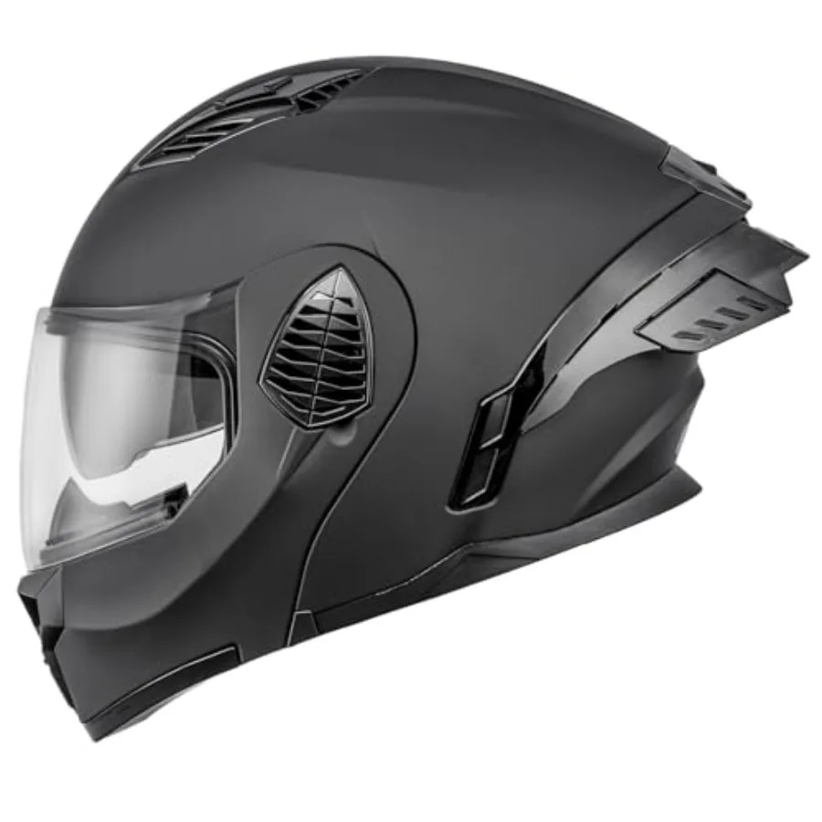 Modular Motorcycle Helmets Full Face Flip up Street Bike Helmet for Unisex Adult, ABS Shell, Matte Black, Quick-Release Chin St
Modular Motorcycle Helmets Full Face Flip up Street Bike Helmet for Unisex Adult, ABS Shell, Matte Black, Quick-Release Chin St