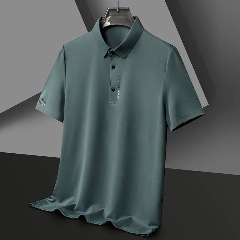 New Men's Short Sleeved Solid Color POLO Shirt Breathable and Comfortable Elastic Top
New Men's Short Sleeved Solid Color POLO Shirt Breathable and Comfortable Elastic Top