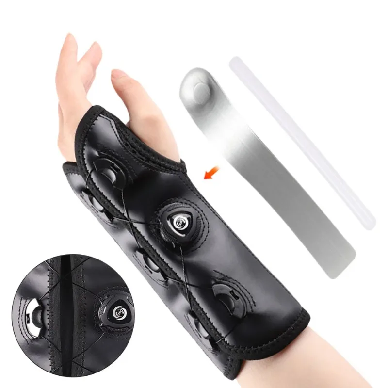 1 шт. Регулируемый фиксатор запястья с регулировочной ручкой, съемной стальной пластиной, фиксацией сухожилий, компрессионной защитой, комфортный бандаж для запястья, унисекс
1 шт. Регулируемый фиксатор запястья с регулировочной ручкой, съемной стальной пластиной, фиксацией сухожилий, компрессионной защитой, комфортный бандаж для запястья, унисекс