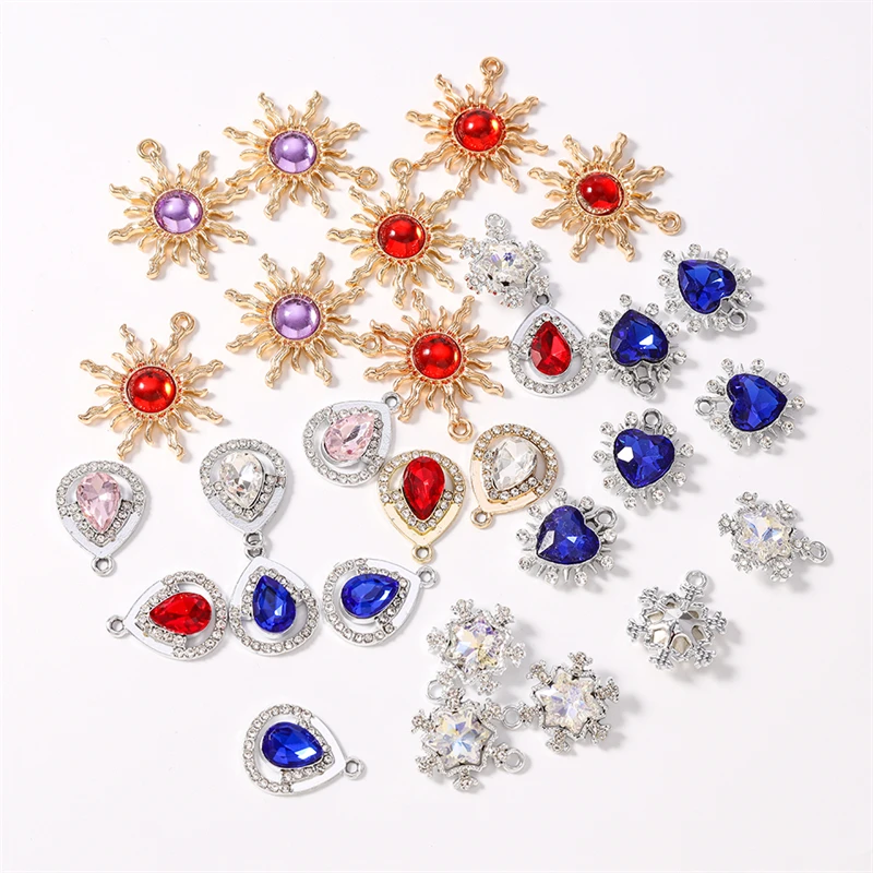 Duarte 20Pcs/Lot Delicate Crystal Water Drop Sun Heart Charms Pendants for Jewelry Making Necklaces Earrings DIY Crafts Supplies
Duarte 20Pcs/Lot Delicate Crystal Water Drop Sun Heart Charms Pendants for Jewelry Making Necklaces Earrings DIY Crafts Supplies