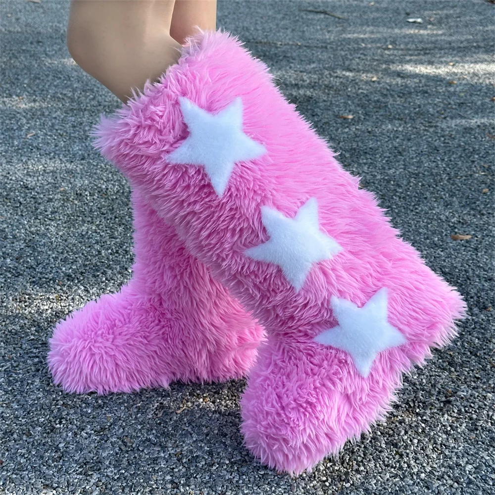 Winter Women Biker Boots Furry Faux Fox Fur Long Warm Shoes Ladies Platfrom Long Pipe Booties Casual Women's Knee High Booties
Winter Women Biker Boots Furry Faux Fox Fur Long Warm Shoes Ladies Platfrom Long Pipe Booties Casual Women's Knee High Booties