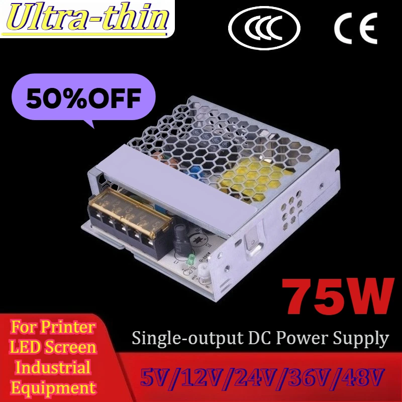 75W 24V Single-output DC Power Supply,For Printer,LED Screen and Industrial Equipment
75W 24V Single-output DC Power Supply,For Printer,LED Screen and Industrial Equipment