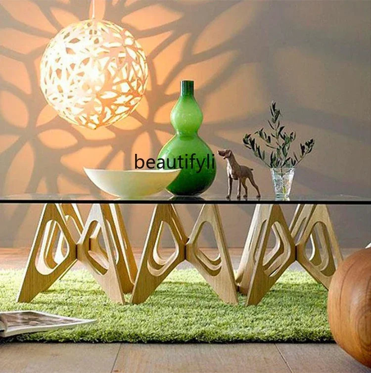 TTT Nordic Italian minimalist tempered glass living room square coffee table oak black
TTT Nordic Italian minimalist tempered glass living room square coffee table oak black