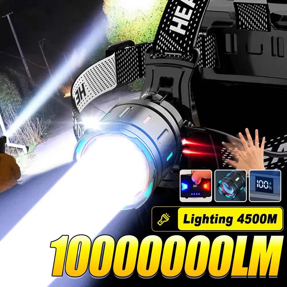 2025 New High Powerful 800W LED Headlight 10000000LM Super Bright Zoom Waterproof Headlamp Outdoor Camping Work Hunting Lantern
2025 New High Powerful 800W LED Headlight 10000000LM Super Bright Zoom Waterproof Headlamp Outdoor Camping Work Hunting Lantern