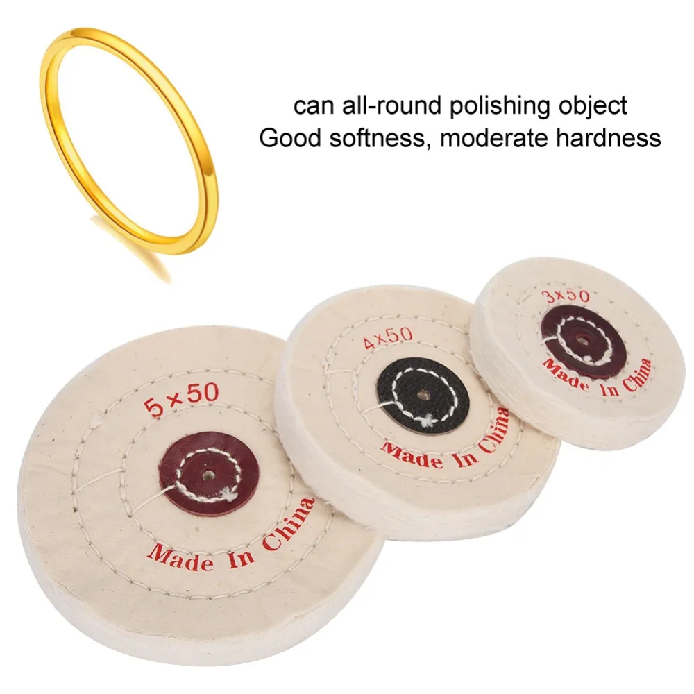 3Pcs Easy To Use Cloth Cloth Polishing Wheels 75mm/100mm/125mm White Jewelry Polishing Tools Jade Polishing Discs Crafts DIY
3Pcs Easy To Use Cloth Cloth Polishing Wheels 75mm/100mm/125mm White Jewelry Polishing Tools Jade Polishing Discs Crafts DIY