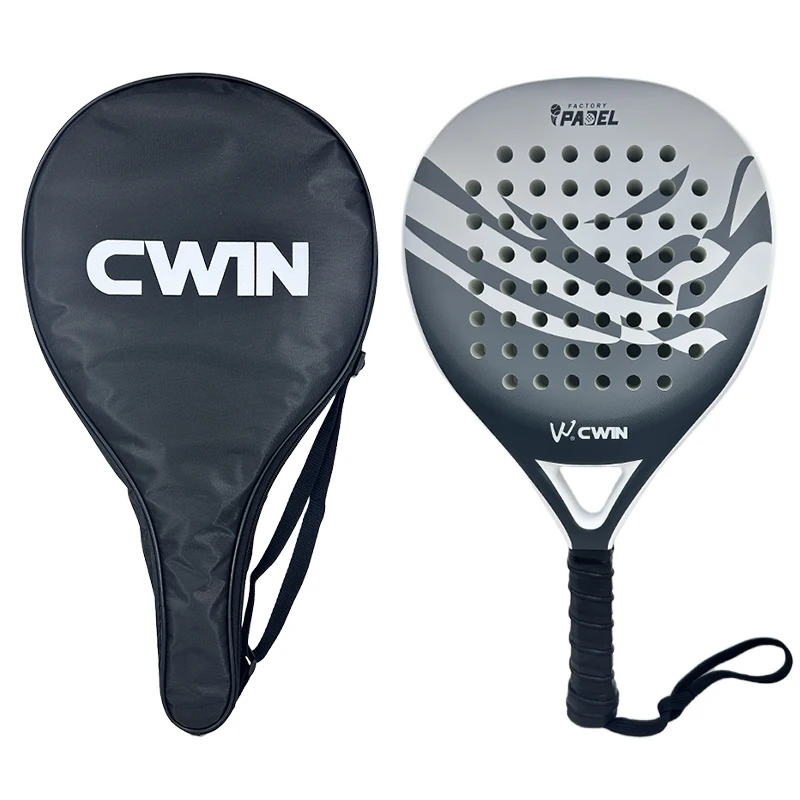 Cwin Padel Racket Carbon Fiber Lightweight EVA Foam Soft Face Comfort Grip Shock Absorption Enhanced Sweet Spot with Bag
Cwin Padel Racket Carbon Fiber Lightweight EVA Foam Soft Face Comfort Grip Shock Absorption Enhanced Sweet Spot with Bag