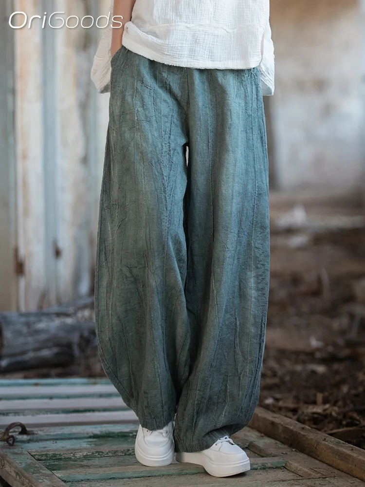 OriGoods Tie Dye Vintage Harem Pants Women Ramie Cotton Original Loose Pants Elastic Waist 2025 Spring Summer New Pants B127
OriGoods Tie Dye Vintage Harem Pants Women Ramie Cotton Original Loose Pants Elastic Waist 2025 Spring Summer New Pants B127