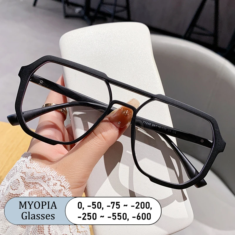 New Brand Design Optical Myopia Glasses Women Double-beam Spectacle Oversized Frame Blue Ray Photochromic Vision Care Eyeglasses
New Brand Design Optical Myopia Glasses Women Double-beam Spectacle Oversized Frame Blue Ray Photochromic Vision Care Eyeglasses
