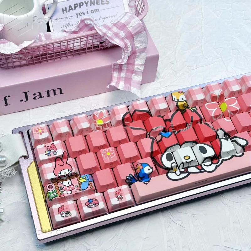 Cartoon Melody Theme 74 Keys Keycaps Set for Mechanical Keyboards Keycaps High Quality PBT Material Durable Keycap Girls Gift
Cartoon Melody Theme 74 Keys Keycaps Set for Mechanical Keyboards Keycaps High Quality PBT Material Durable Keycap Girls Gift