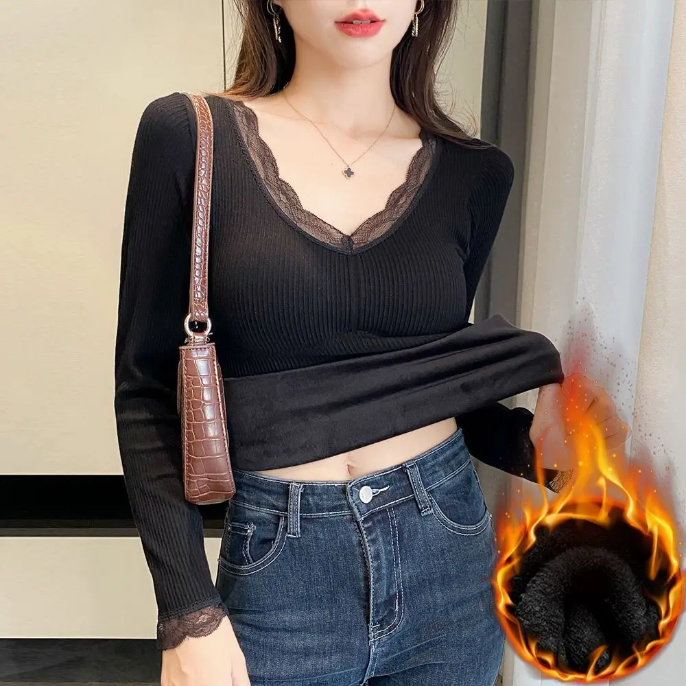 2024 Autumn Winter Women New Warm Long Sleeve Tops Female Heat Insulating Underwear Tops Ladies V-neck Lace Bra Underwear H461
2024 Autumn Winter Women New Warm Long Sleeve Tops Female Heat Insulating Underwear Tops Ladies V-neck Lace Bra Underwear H461