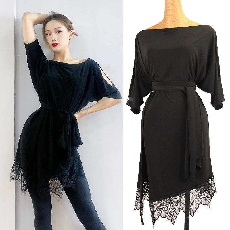 2025 Half Sleeve Lace Irregular Dress Latin Dance Dress Women Practice Clothes Rumba Tango Samba Chacha Dance Costume DQL12263
2025 Half Sleeve Lace Irregular Dress Latin Dance Dress Women Practice Clothes Rumba Tango Samba Chacha Dance Costume DQL12263