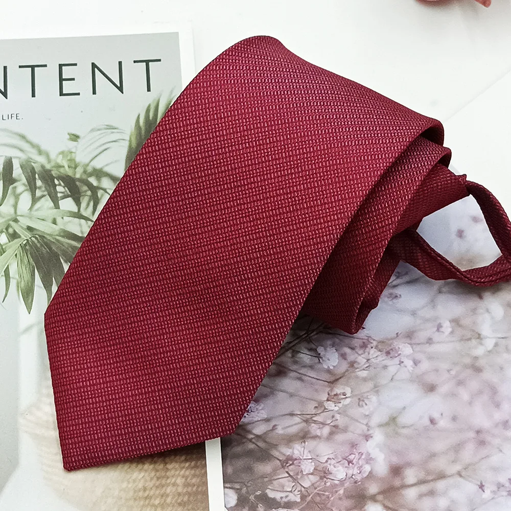 Men's formal business tie black red wedding Korean version lazy zipper tie free gift box with polyester silk
Men's formal business tie black red wedding Korean version lazy zipper tie free gift box with polyester silk