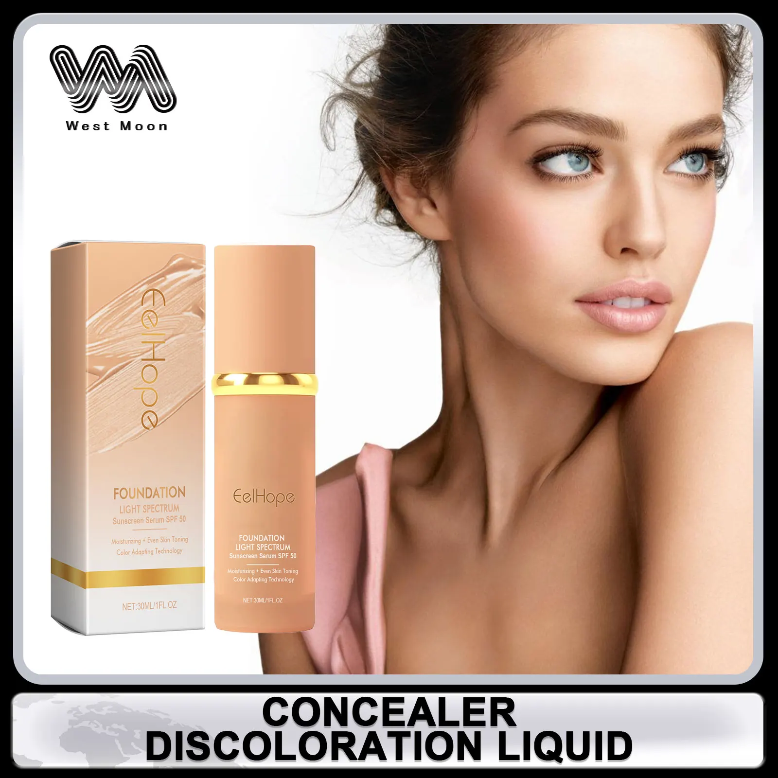 Foundation Liquid Sunscreen Concealer Waterproof Lasting Full Coverage Discoloration Foundation Even Skn Tone Natural Cosmetics
Foundation Liquid Sunscreen Concealer Waterproof Lasting Full Coverage Discoloration Foundation Even Skn Tone Natural Cosmetics