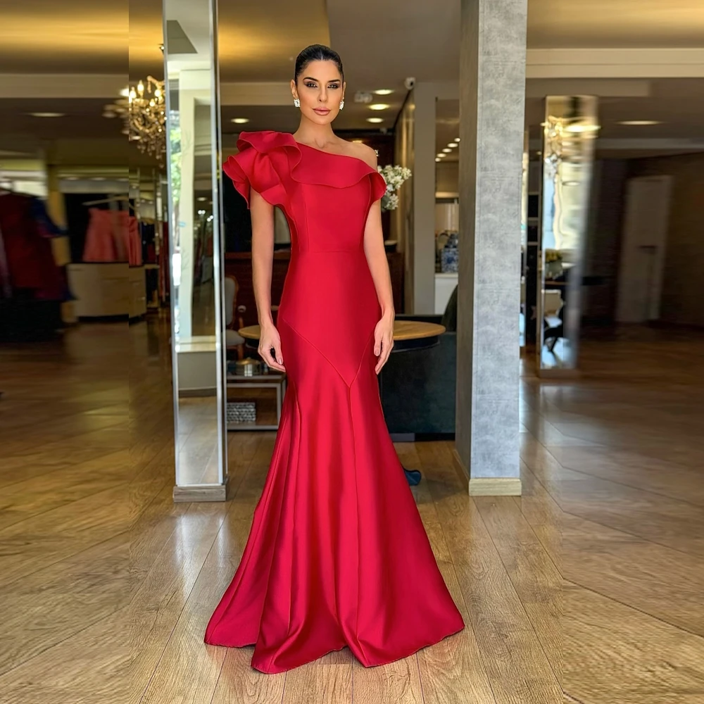 Simin فستانس Mermaid Customized Satin One-shoulder Saudi Ruffle Prom Gown Simple Arab Evening Elegant Party dress for women 2024
Simin فستانس Mermaid Customized Satin One-shoulder Saudi Ruffle Prom Gown Simple Arab Evening Elegant Party dress for women 2024