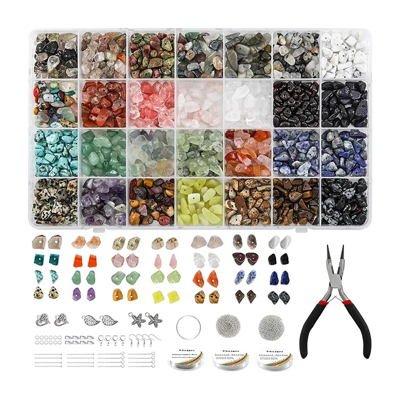 Irregular Crystal Stone Beads Natural Gemstone Beads Kit Earring Hooks Pendants Charms For DIY Bracelet Jewelry Making
Irregular Crystal Stone Beads Natural Gemstone Beads Kit Earring Hooks Pendants Charms For DIY Bracelet Jewelry Making