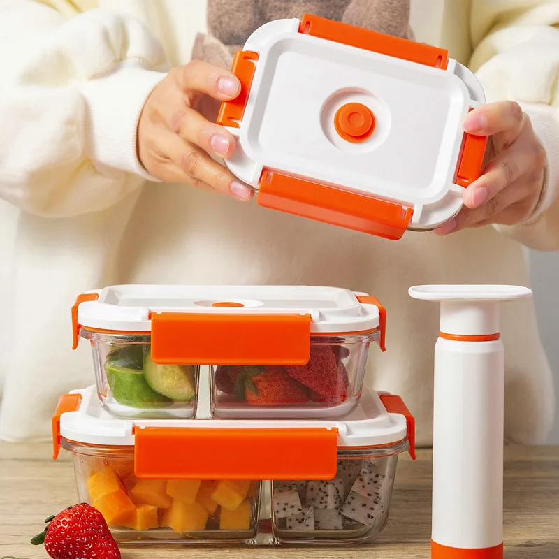 Vacuum Crisper Electric Suction Glass Lunch Box Sealed Storage Storage Student Office Lunch Box Microwaveable
Vacuum Crisper Electric Suction Glass Lunch Box Sealed Storage Storage Student Office Lunch Box Microwaveable