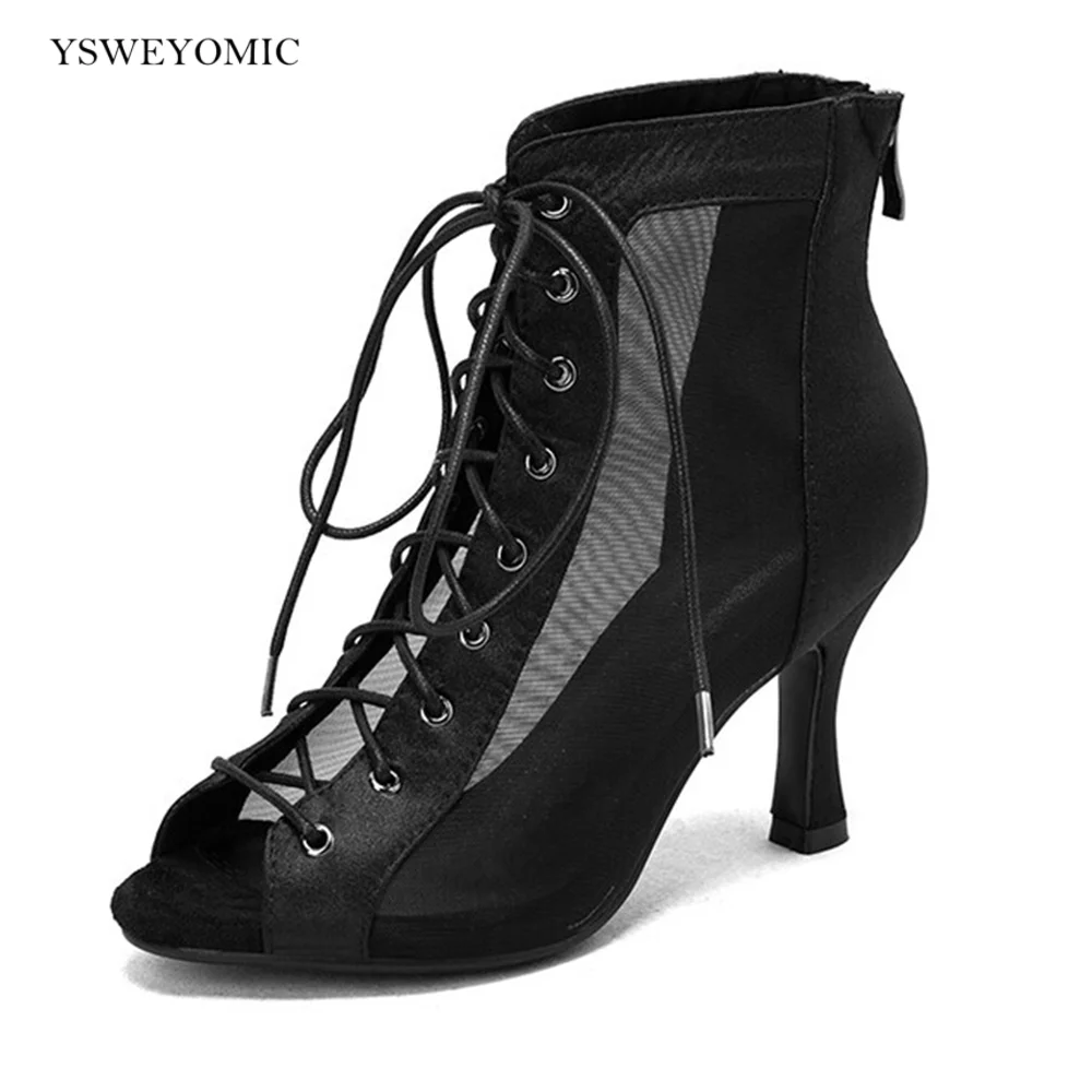 Latin Dance Booties Black Satin Soft Suede Sole Latin Women Dance Booties For Dance Trainning And Performance
Latin Dance Booties Black Satin Soft Suede Sole Latin Women Dance Booties For Dance Trainning And Performance