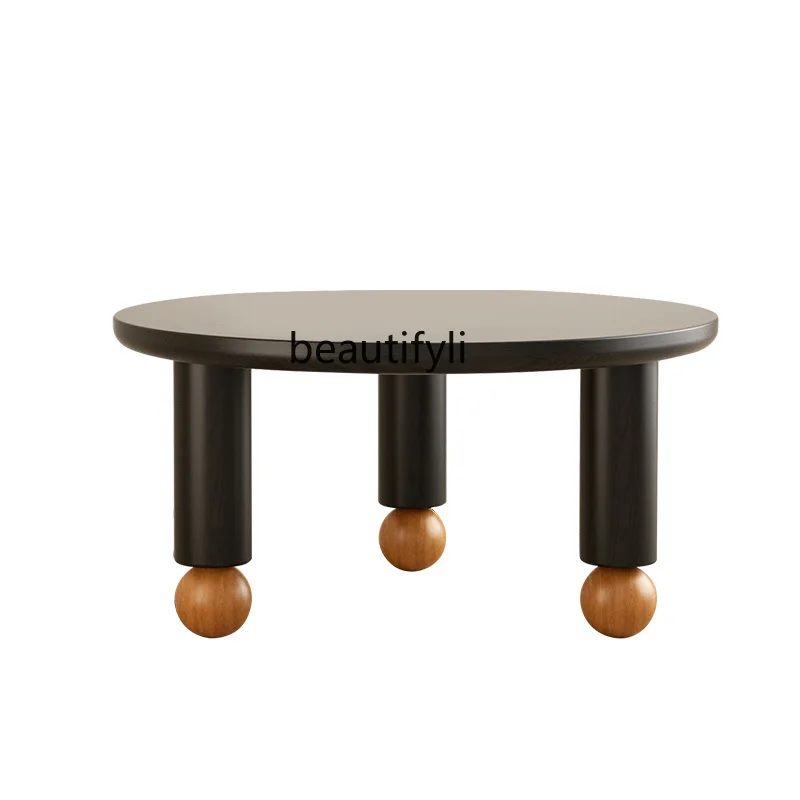 French Retro Chinese Style round Coffee Table Simple Solid Wood Living Room Designer Small Apartment Home
French Retro Chinese Style round Coffee Table Simple Solid Wood Living Room Designer Small Apartment Home