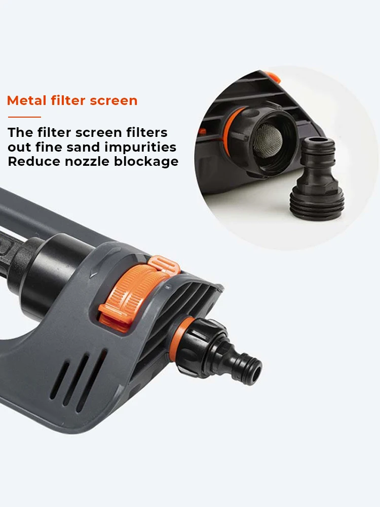 Automatic Oscillating Sprinkler Watering Garden Sprinklers with 19 Hole Nozzle for Lawn Watering/Bridge Maintenance/Roof Cooling
Automatic Oscillating Sprinkler Watering Garden Sprinklers with 19 Hole Nozzle for Lawn Watering/Bridge Maintenance/Roof Cooling