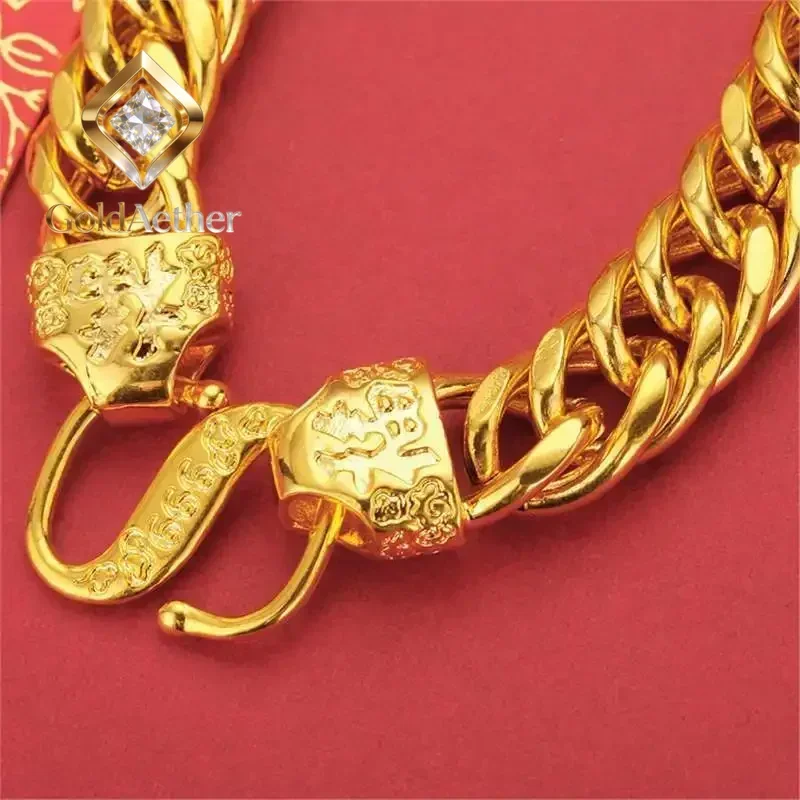 GoldAether 24K yellow gold 9999 real gold Bracelet Men's and Women's Gold 24K Bracelet Wealth Chengbao Boss Chain Gift for Vale
GoldAether 24K yellow gold 9999 real gold Bracelet Men's and Women's Gold 24K Bracelet Wealth Chengbao Boss Chain Gift for Vale
