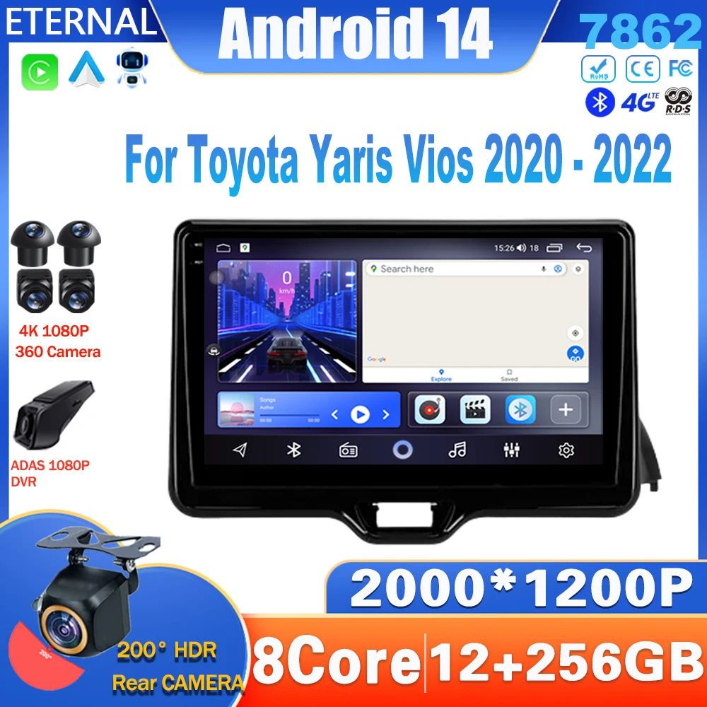 Android 14 Car Radio For Toyota Yaris Vios 2020 - 2022 Multimedia Video Player Navigation Carplay 4G NO 2Din DVD WIFI DSP QLED
Android 14 Car Radio For Toyota Yaris Vios 2020 - 2022 Multimedia Video Player Navigation Carplay 4G NO 2Din DVD WIFI DSP QLED