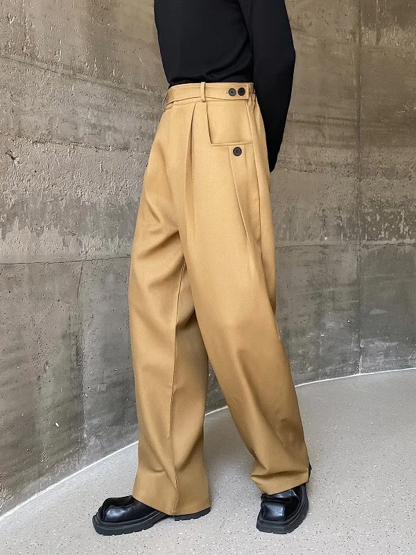 Мужские повседневные утепленные брюки прямого кроя с широкими штанинами, осенне-зимние, модные, с дизайнерским поясом, струящиеся, с эффектом драпировки
Мужские повседневные утепленные брюки прямого кроя с широкими штанинами, осенне-зимние, модные, с дизайнерским поясом, струящиеся, с эффектом драпировки