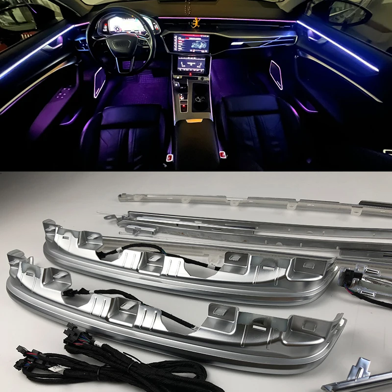 Светодиодная лампа MMI окружающей среды для Audi A6 A7 C8 2019-2022, декоративная атмосферная лампа, крышка приборной панели динамика, пряжка ремня безопасности
Светодиодная лампа MMI окружающей среды для Audi A6 A7 C8 2019-2022, декоративная атмосферная лампа, крышка приборной панели динамика, пряжка ремня безопасности