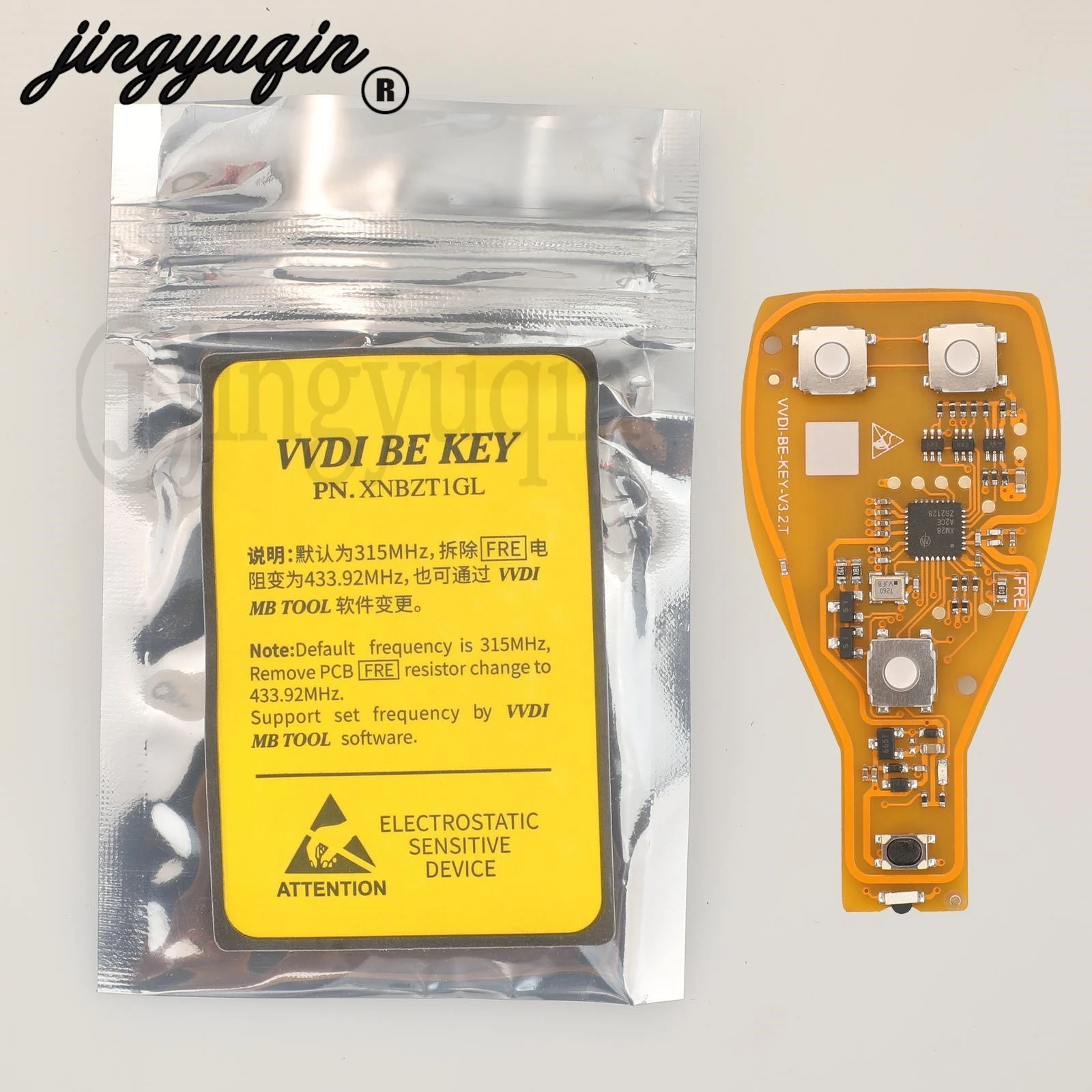 jingyuqin Replacement 315MHz/433MHz For Mercedes Benz Key BGA VVDI BE Smart Remote Key Circuit Board Fob
jingyuqin Replacement 315MHz/433MHz For Mercedes Benz Key BGA VVDI BE Smart Remote Key Circuit Board Fob