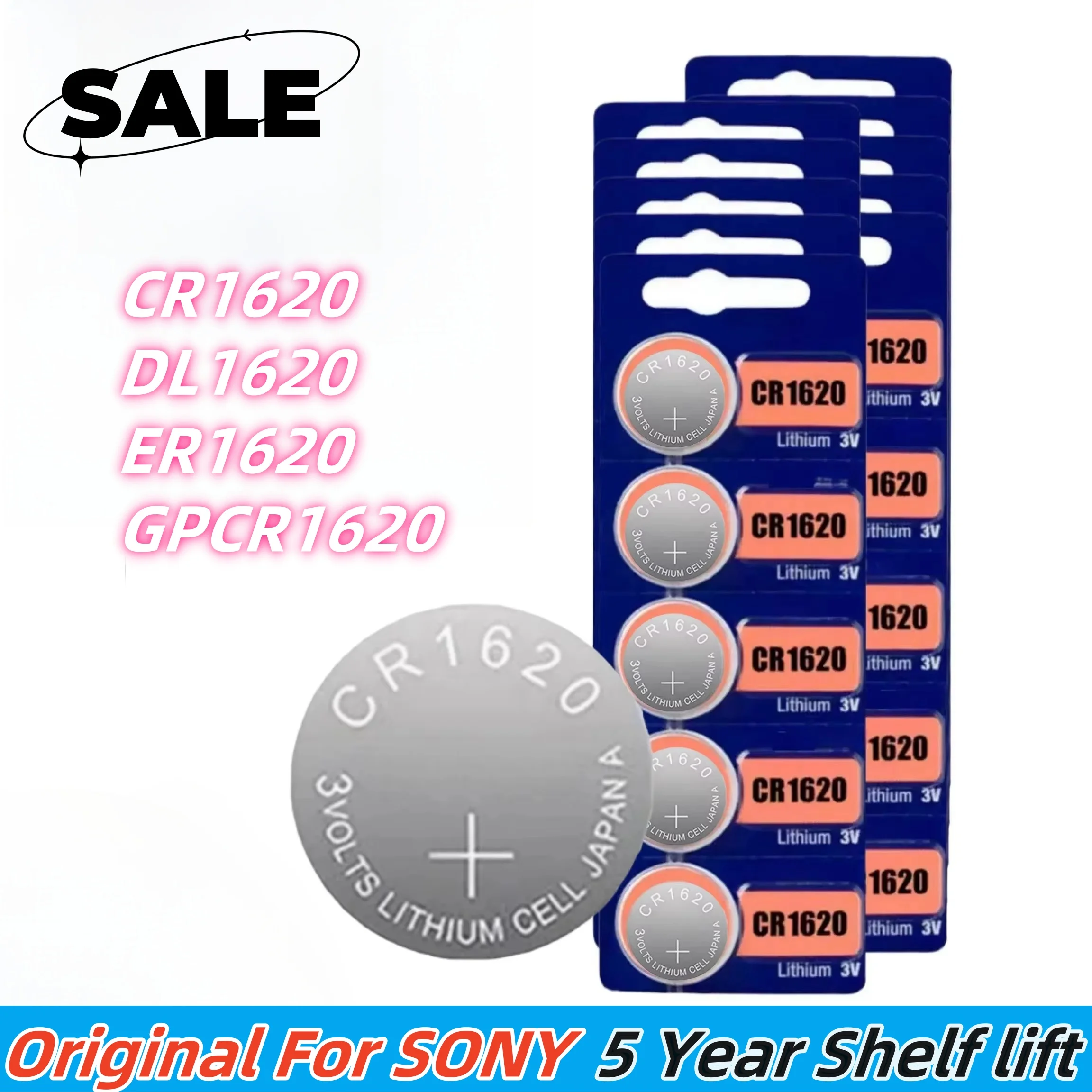 2-50 шт. оригинальные батарейки для монет SONY CR1620, CR 1620, литиевая кнопочная батарея для игрушечных часов, масштабный калькулятор, автомобильный пульт дистанционного управления
2-50 шт. оригинальные батарейки для монет SONY CR1620, CR 1620, литиевая кнопочная батарея для игрушечных часов, масштабный калькулятор, автомобильный пульт дистанционного управления