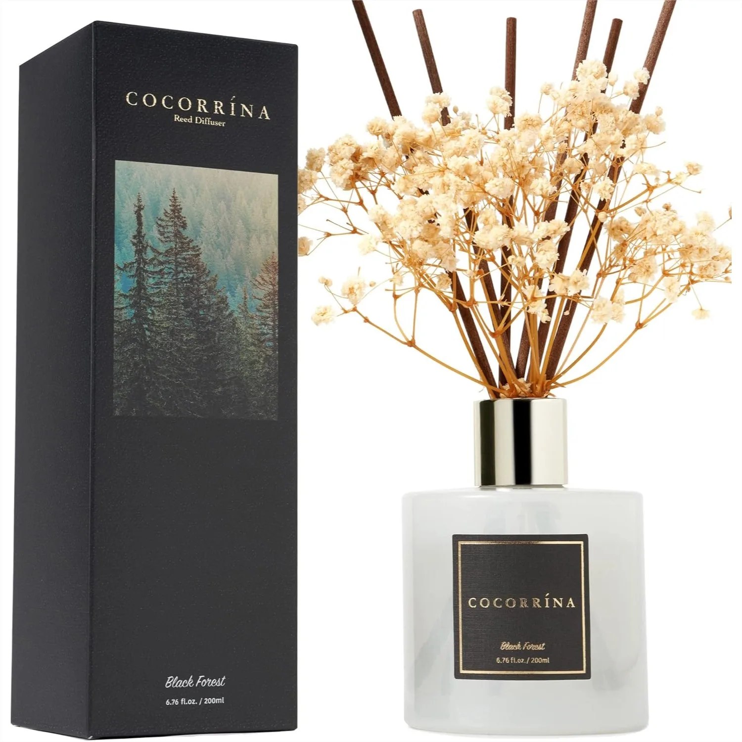 Reed Diffuser Sets, 6.7 fl oz Black Forest Home Fragrance with Sticks for Bathroom Shelf Decor, Long-Lasting Scent
Reed Diffuser Sets, 6.7 fl oz Black Forest Home Fragrance with Sticks for Bathroom Shelf Decor, Long-Lasting Scent
