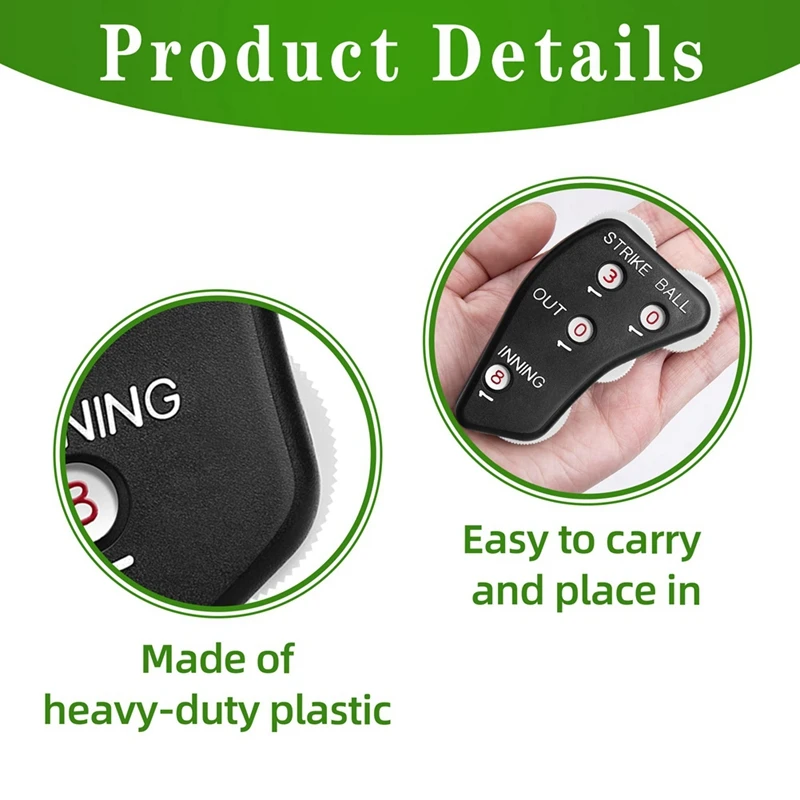4 Wheel Baseball Umpire Clicker-Umpire Indicator Gear-Practical Baseball Counter Clicker For Scorekeeper Outs
4 Wheel Baseball Umpire Clicker-Umpire Indicator Gear-Practical Baseball Counter Clicker For Scorekeeper Outs