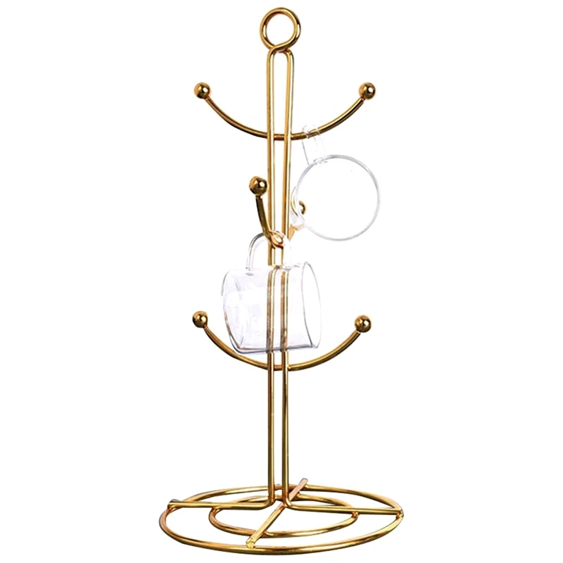 Countertop Mug Tree, 6 Hook Coffee Cup Dryer Kitchen Coffee Mug Tree Countertop Tea Cups Holder Stand,Gold
Countertop Mug Tree, 6 Hook Coffee Cup Dryer Kitchen Coffee Mug Tree Countertop Tea Cups Holder Stand,Gold