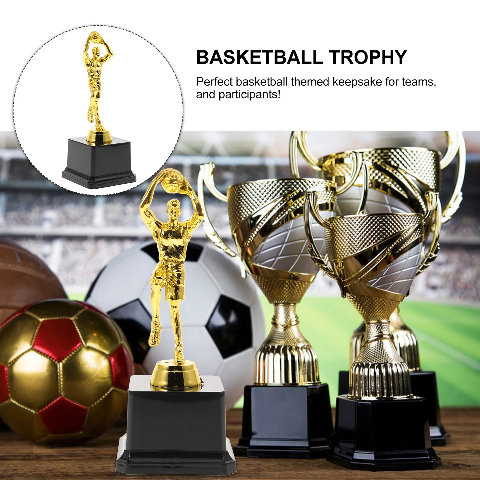 Basketball Trophy for Tournament Awards Plastic Gold-Style Long-Lasting Design for Players Team Members Keepsake
Basketball Trophy for Tournament Awards Plastic Gold-Style Long-Lasting Design for Players Team Members Keepsake