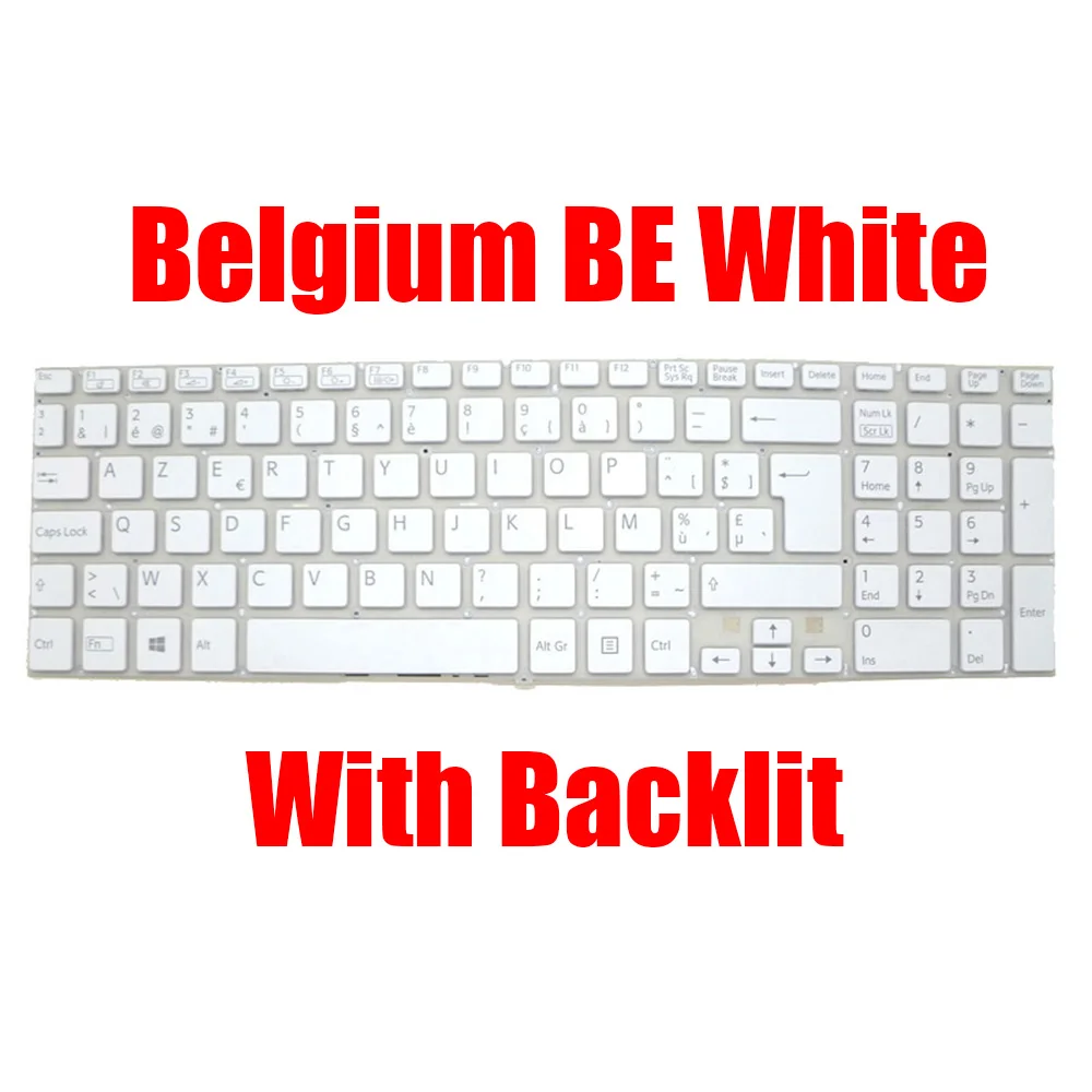 Belgium BE Laptop Keyboard For SONY SVF152 SVF153 9Z.NAEBQ.11A 149241111BE AEHK9B001203A White New
Belgium BE Laptop Keyboard For SONY SVF152 SVF153 9Z.NAEBQ.11A 149241111BE AEHK9B001203A White New