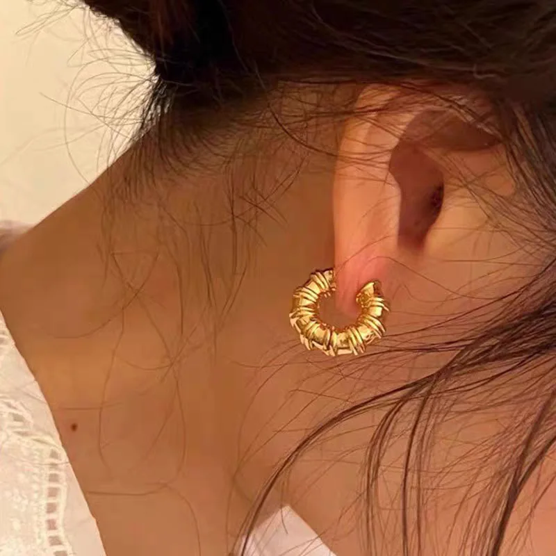 Classic Bamboo Ear Buckle Blogger with The Same Earrings Light Luxury High-end Earrings Fashion Retro Accessories New Products
Classic Bamboo Ear Buckle Blogger with The Same Earrings Light Luxury High-end Earrings Fashion Retro Accessories New Products